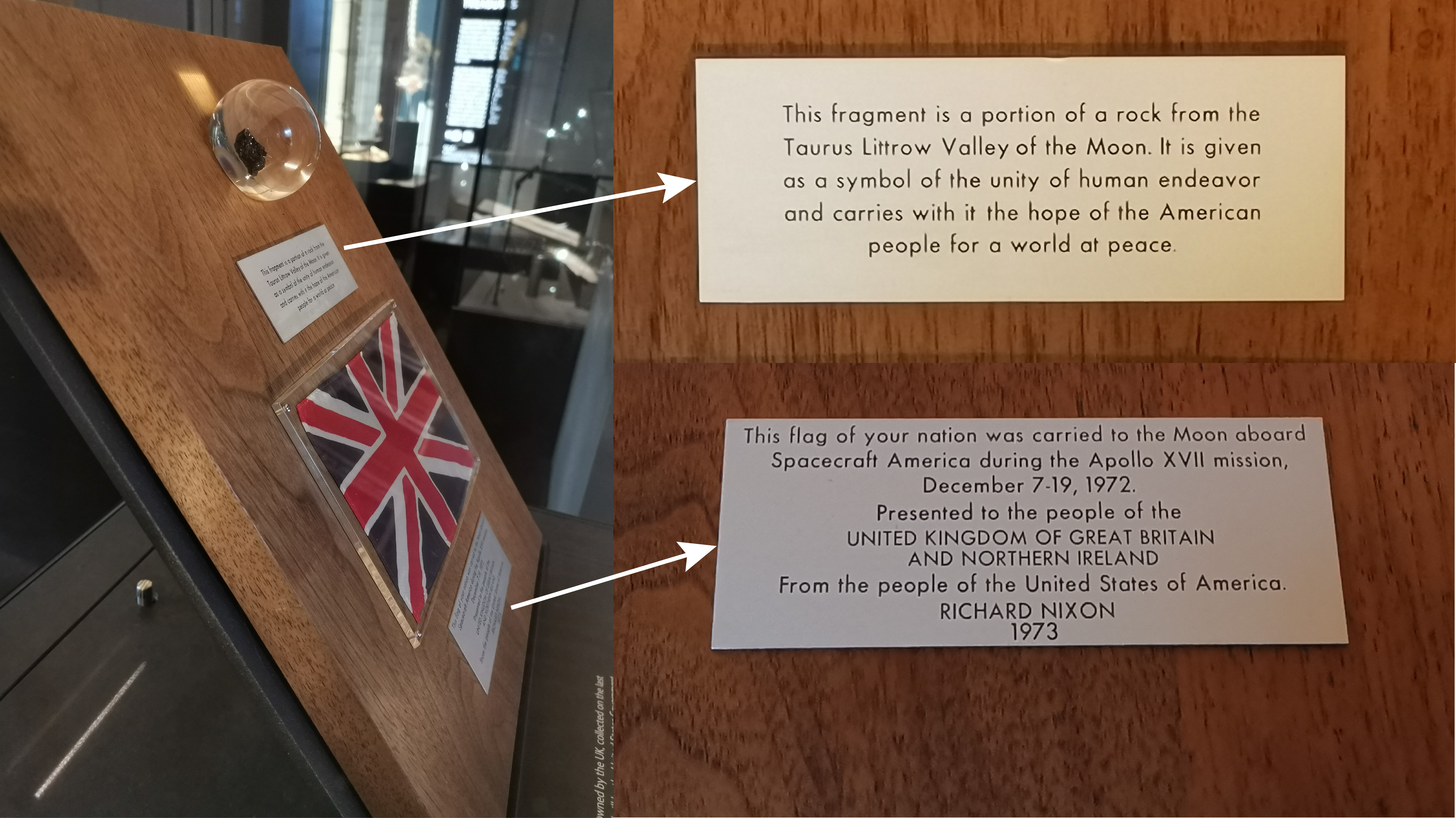 Apollo 17 sample at the NHM